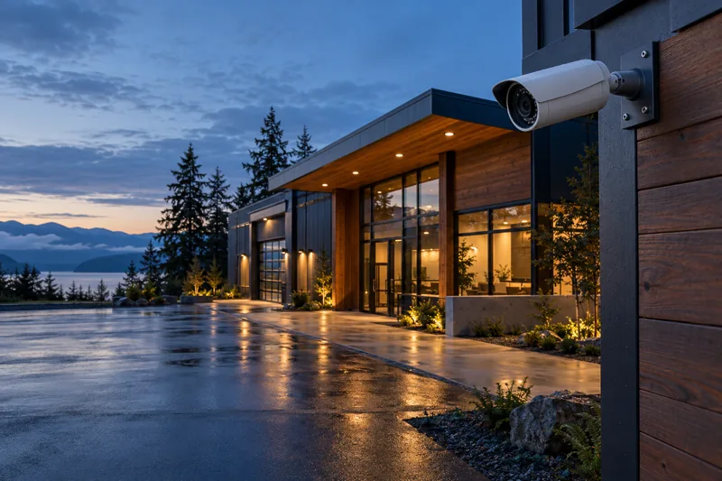 Illustrative recording view of a property's entrance