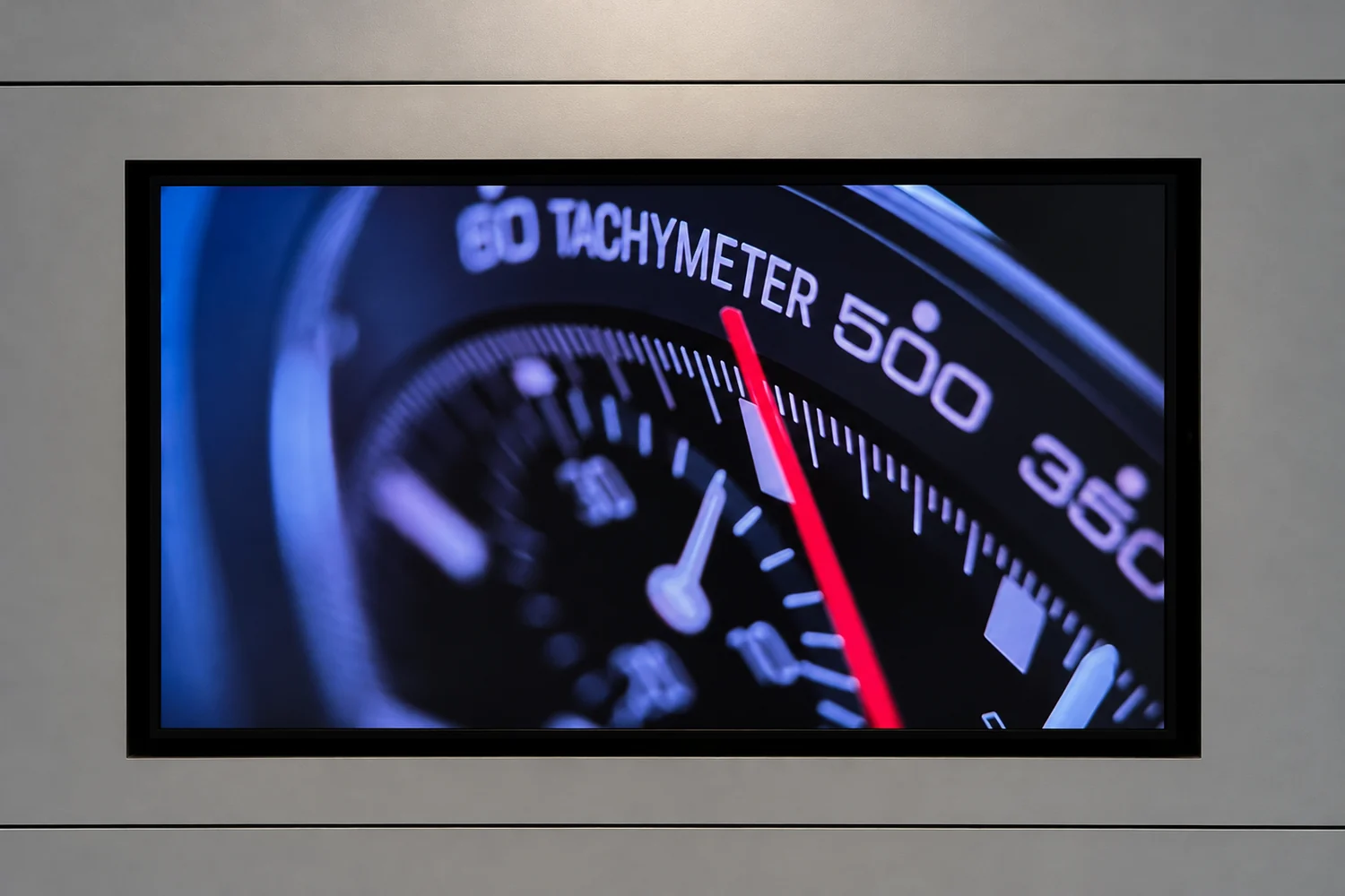 Installed display set into the service reception wall at a dealership