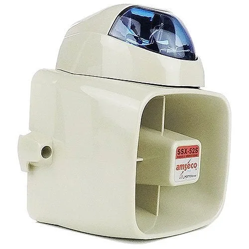 Potter Amseco SSX-52SB siren with blue strobe